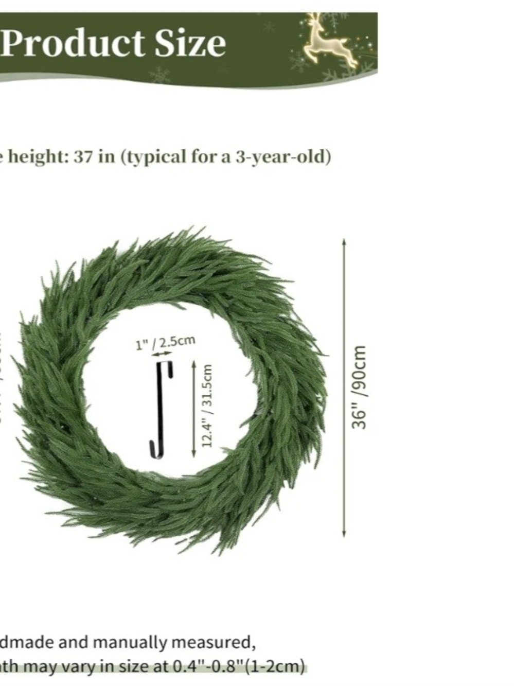 Nuptio Artificial Norfolk Pine Wreath.
